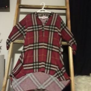 Plaid tunic